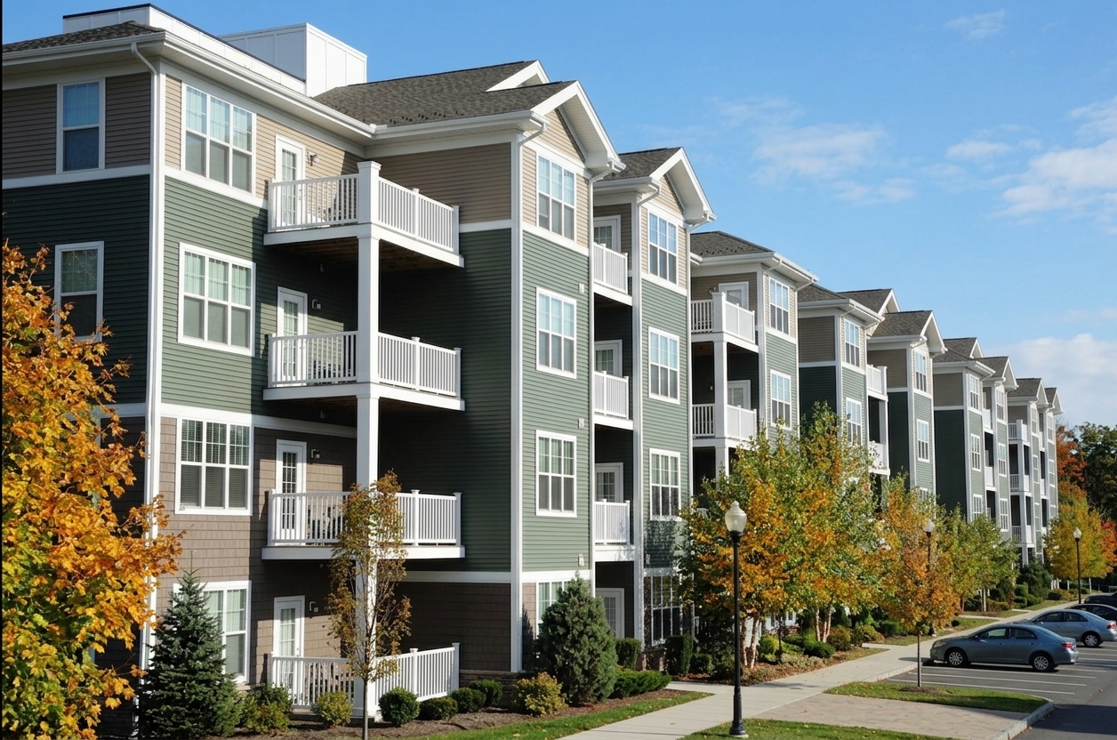 Modern apartment building or rental property
