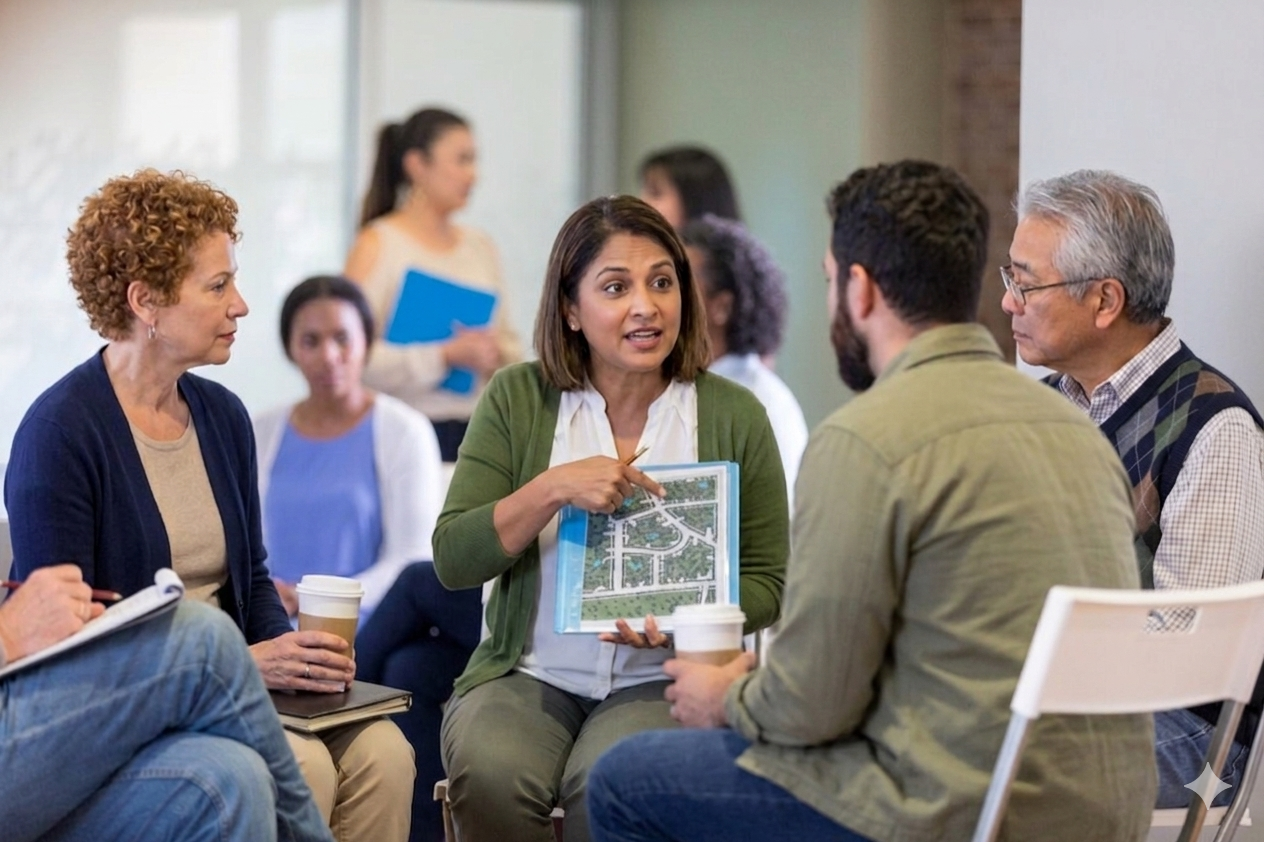HOA board meeting or community gathering
